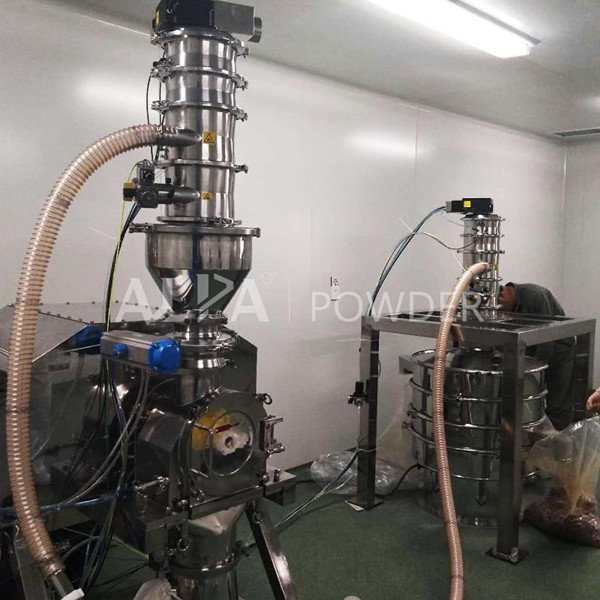山東某阿膠廠 驢奶 兩套機械粉碎機生產(chǎn)線
